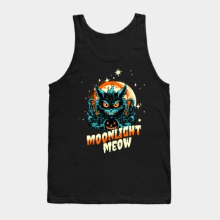 Moonlight Meow - Happy Halloween Meowoween Tank Top